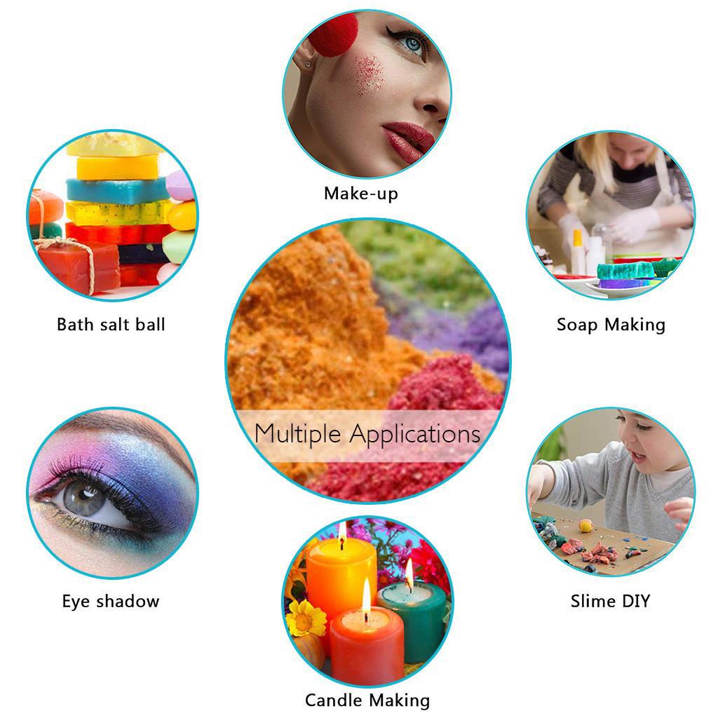 Pearlescent Mica Pigment Powder 24 Colors