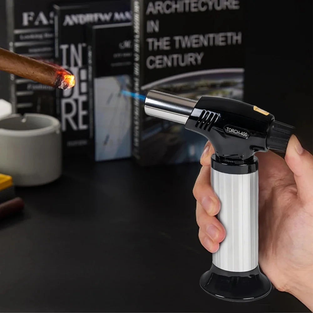 Culinary Butane Torch Lighters Kitchen Blow Torch for Cooking with Safety Lock & Adjustable Flame, Refillable Kitchen Torch & Cooking Torch for Creme Brule & Baking