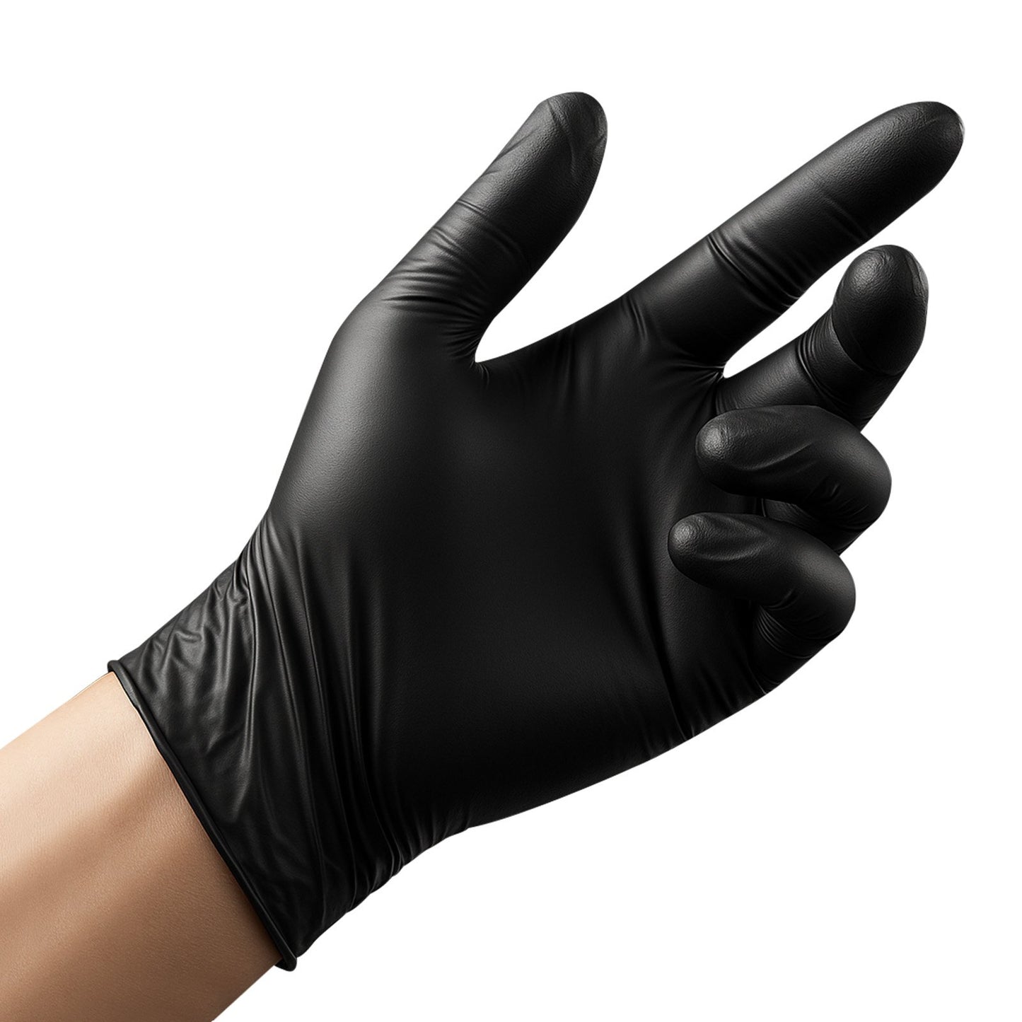 Black Nitrile Disposable Gloves 4.5 Mil Latex & Powder-Free 100 Count Size M
