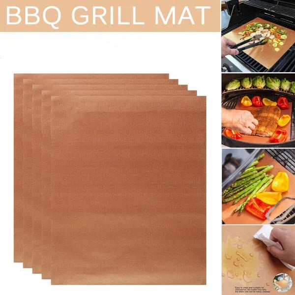 Copper Grill And Baking Mats - 5 Pack