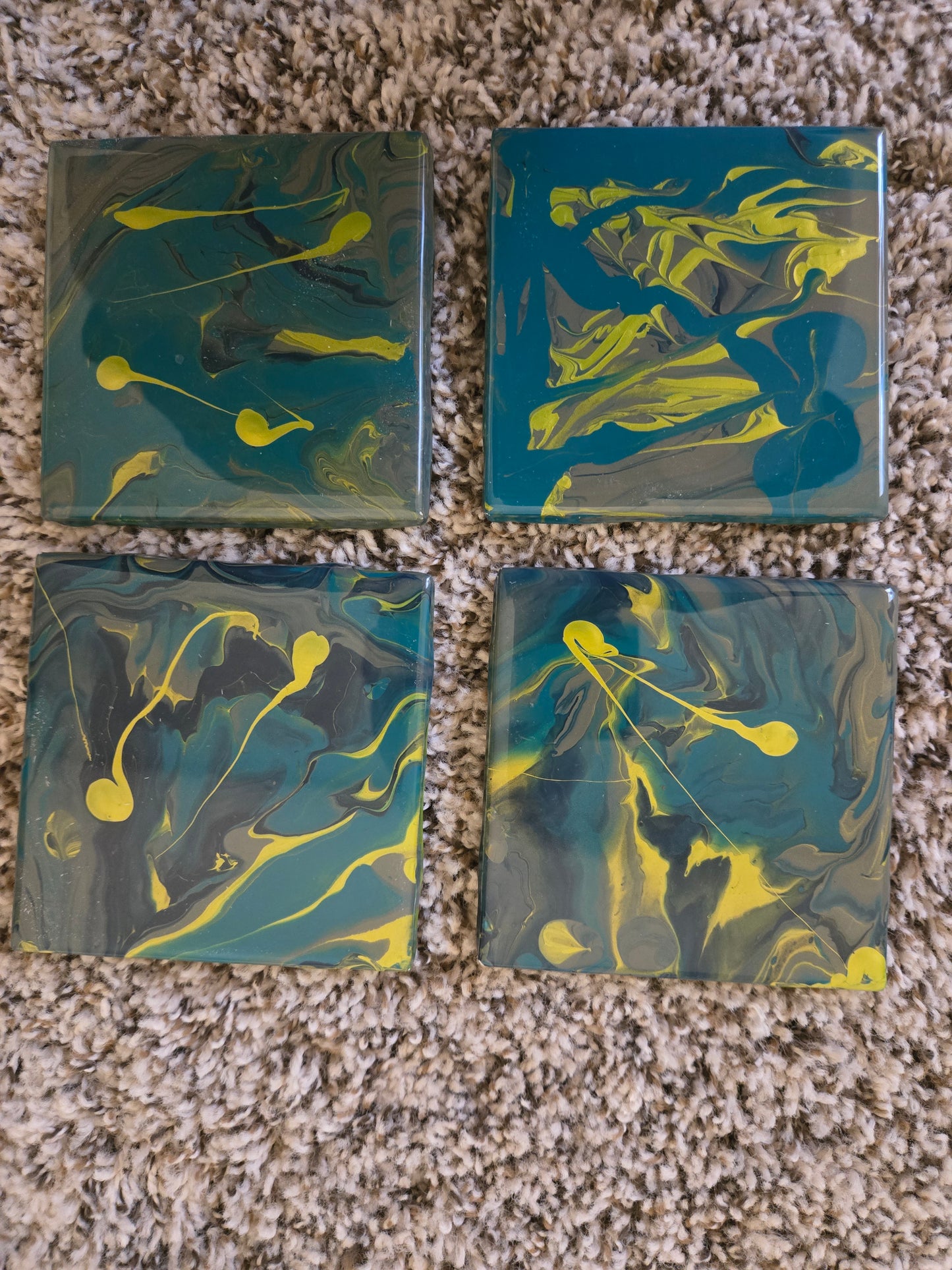 Handmade coaster set - 4 piece